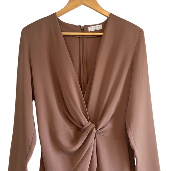 Elegant Mauve Long Sleeve Dress - Picture 3 of 11